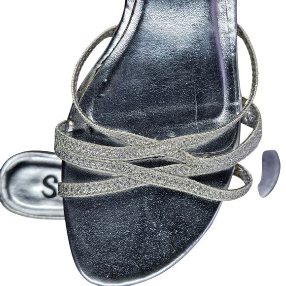 SO 8M Silver Strappy Sandals - Picture 3 of 9